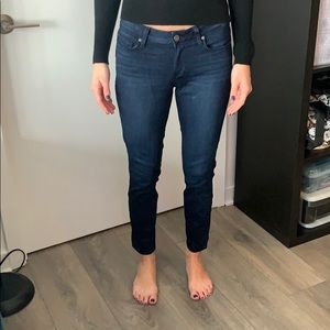Paige verduro ankle dark denim skinny jeans